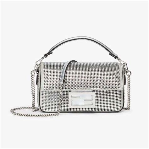 fendi baguette mini silver|fendi mini baguette popular handbag.